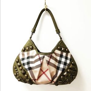 Burberry Alberton hobo bag w/ classic print&studs